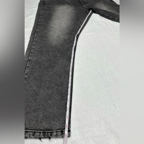 Ed Hardy Tiger Men's Jeans Slim Taper 39 x 31 Black/Grey Zipper-fly NWOT - Picture 9 of 15